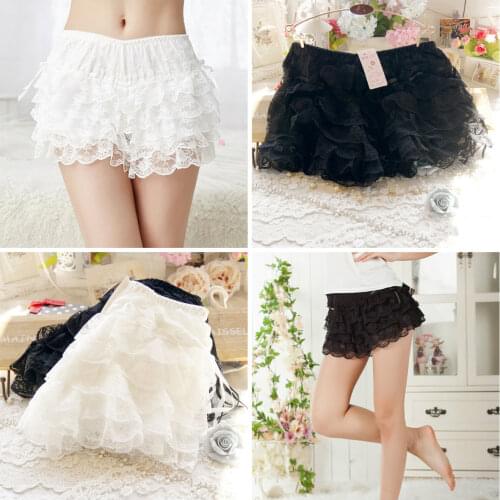 Japanese Cute Style for Girl Women Sexy Lace Shorts Elastic Waist Bottoming Shorts