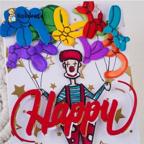 Kokorosa Happy Clown Cutting Dies Metal Dies Scrapbooking Album Card Making Embossing Stencil Diecuts New 2021