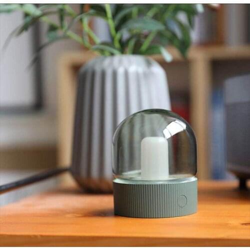 LED Vintage Night Light USB Rechargeable Vintage Glass Bulb 2 Light Colors Dimmable Breathing Night Lamp Desktop Bulb With Timer