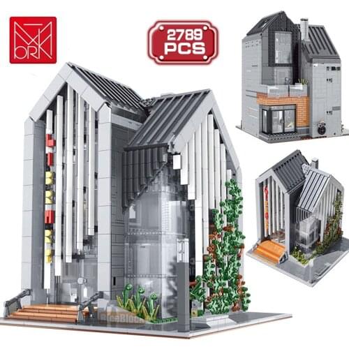 Technical Architecture Commercial Model Building Blocks Creative Expert Library Bricks Assembly Diy Toys for Children Adults 18