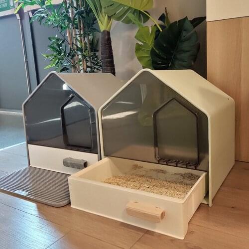 Drawer type cat litter basin fully enclosed large house deodorant cat litter basin cat supplies Cat Toilet cat litter Basin