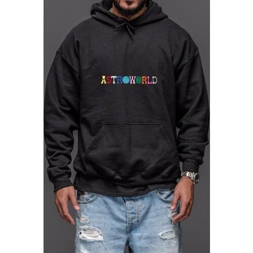 Travis Scotts ASTROWORLD Hoodies Man 100% Cotton The Embroidery Letter Print Swag WISH YOU WERE HERE Hoodie Plus US Size S-XXL