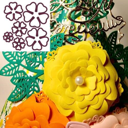 Cutting Dies cut dieNew Design Craft 6pcs flower rose decoration Scrapbooking Album Paper Card Craft Embossing Die Cuts