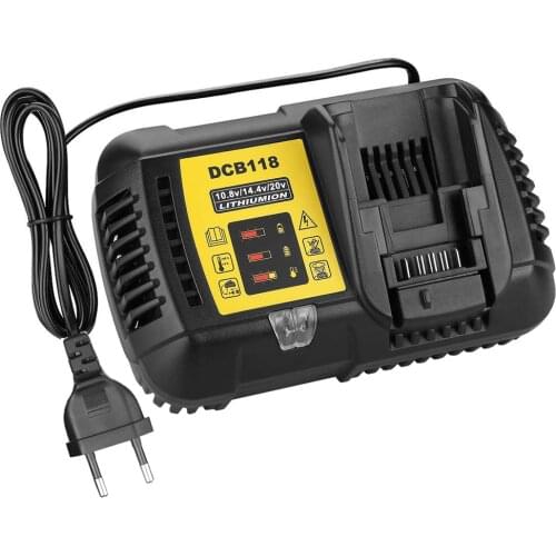 4.5A DCB118 Li-ion Battery Charger For Dewalt Tool Fast Charging 10.8V 14.4V 18V 20V EU US Plug DCB200 140 105