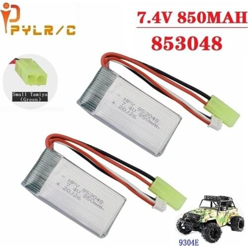 1/2/3pcs 7.4V 850mah Lipo battery for 9300 9301E 9302E 9303E 9034E 9305E 2.4G 1:18 Remote Control 4WD High-speed Off-road RC Car