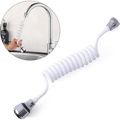 1 Pcs Kitchen Faucet Extender Long Hose Portable Telescopic Shower Nozzle Kitchen Sink Rotatable Sprayer