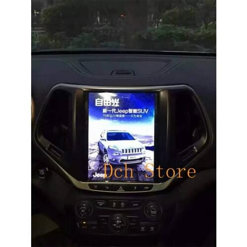 10.4'' Vertical big Screen Tesla Style Android 9.0 PX6 auto Car DVD GPS Navigation Player for Jeep Cherokee 2014-2018 CARPLAY
