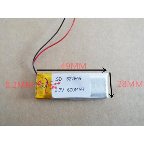 3.7v tablet battery 822849 3.7v battery battery 600mAH mobile device