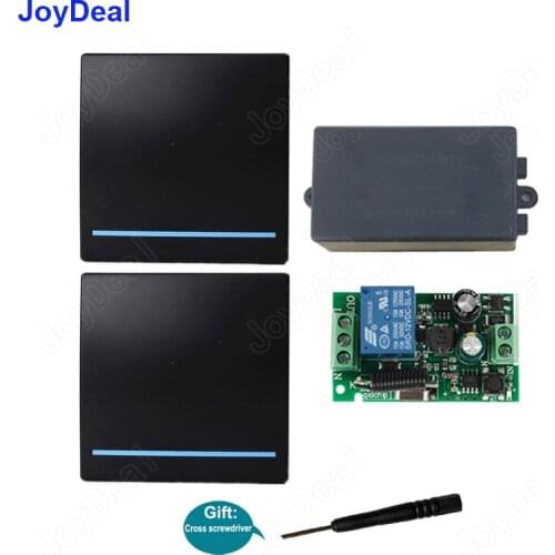 433 Mhz Universal Wireless RF Remote Control Switch Light AC 110V 220V 1CH Relay Receiver Wall Panel Bedroom Ceiling Lamp Switch