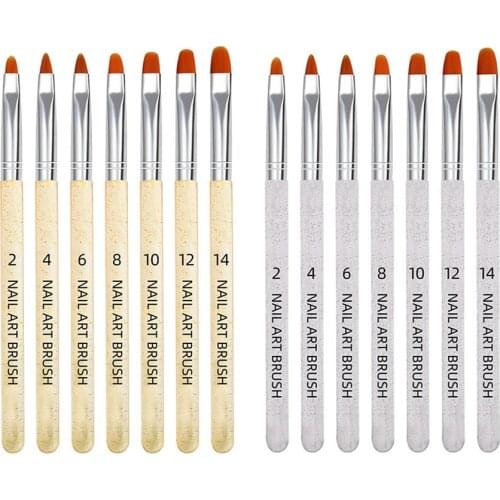 7 pcs/set Nail Art Pen UV Gel Brush Pen Transparent Acrylic Nail Art Painting Drawing Brush Tools High Quality