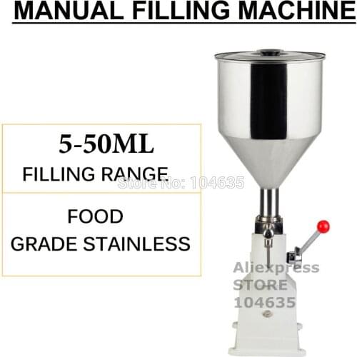 FREE SHIPPING A03 NEW Manual Filling Machine (5~50ml) for cream , shampoo , cosmetic,Liquid filler packing machinery