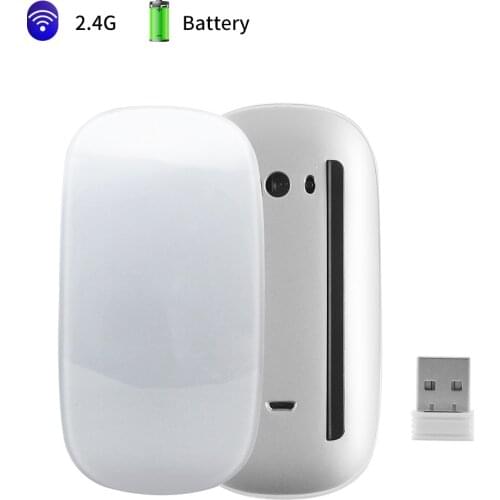 2.4G Wireless Magic Mouse 2 Silent Rechargeable Optical Computer Mouse Thin Ergonomic PC Office Mause For Apple Mac Microsoft