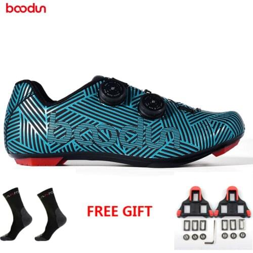 BOODUN 2019 new mens bicycle shoes nylon bottom breathable road mountain bike riding self-locking shoes sports bike shoes