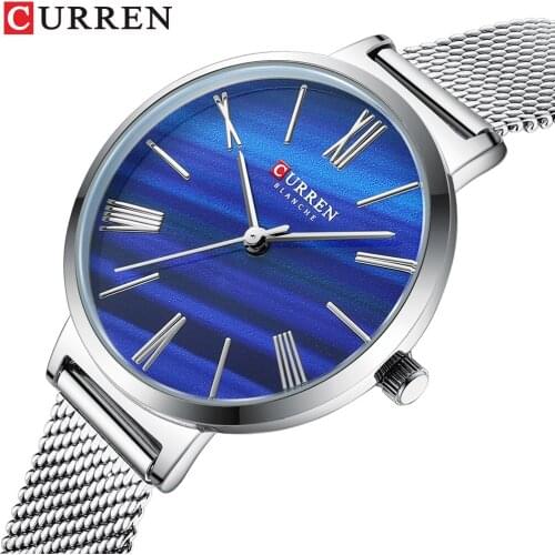 CURREN Fashion Elegant Quartz Wristwatch Women Watches Waterproof Stainless Steel Girl Luxury Bracelet Clock Relogio Feminino
