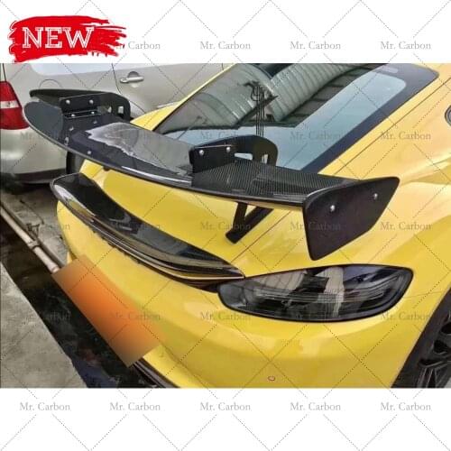 CARBON FIBER GT WING TRUNK LIP FOR PORSCHE BOXSTER 718 CAYMAN 987 GT4 STYLE RACING CARBON GT WING BODY KIT TUNING PART