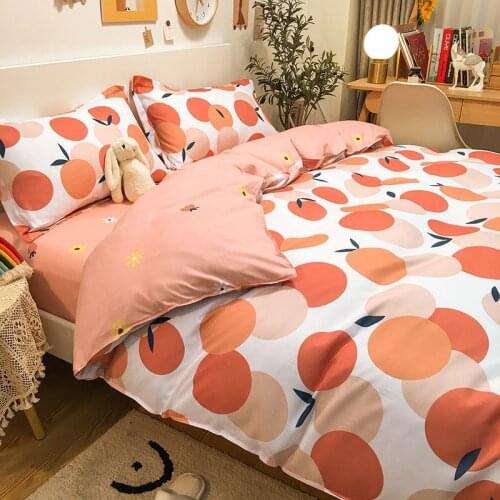 Summer Bedding Set with Flat Sheets Duvet Quilt Cover Pillowcase for Child Girls Queen Single Boys Bed Linen Home Textiles