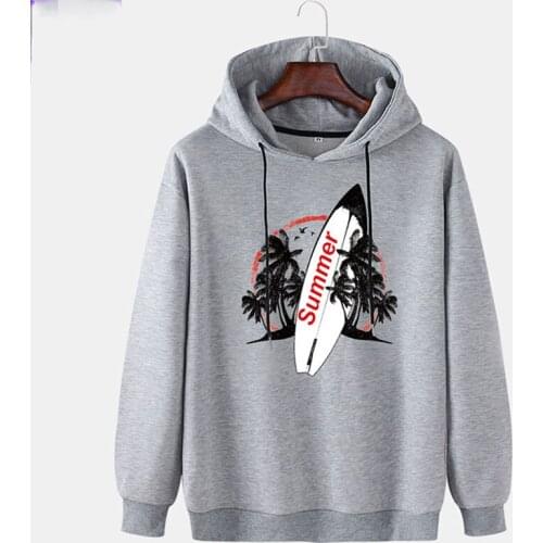 Mens Hoodie Long Sleeve Sportswear Autumn Fashion Beach Surfboard Print Casual Loose Harajuku Hoodie Mens Hoodie 2021