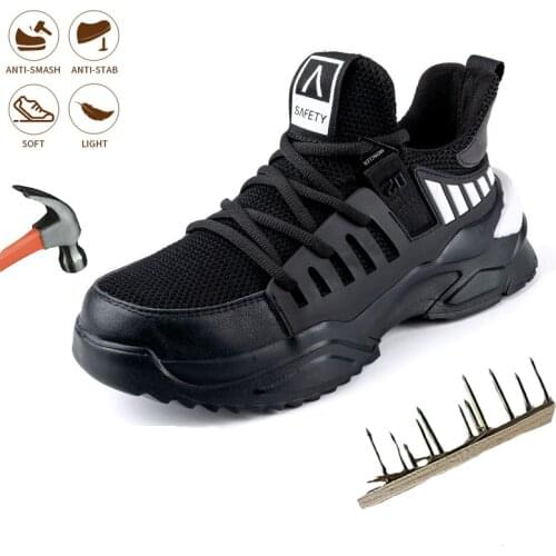 Mens Safety Work Shoes Lightweight Comfortable Boots Outdoor anti-piercing and Foot Breathable Protection Work Shoes