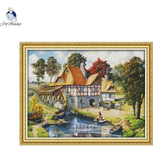Joy Sunday F835 Mill Patterns Counted Cross Stitch 11CT 14CT Handwork Cross Stitch Kit Wholesale Embroidery Crafts Home Decor