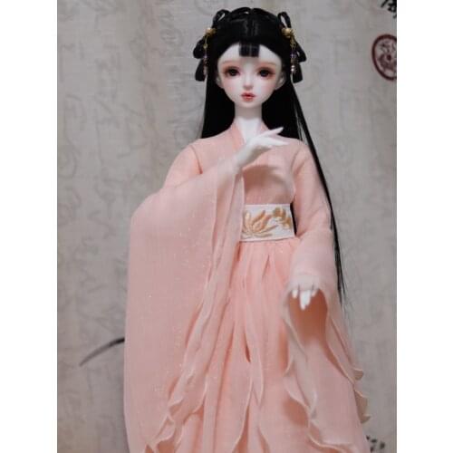 1/4 1/3 Scale BJD Doll Clothes Accessories Ancient Costume Chinese Hanfu Pink Fairy Dress For BJD/SD MSD SD13 Big Girl A0890