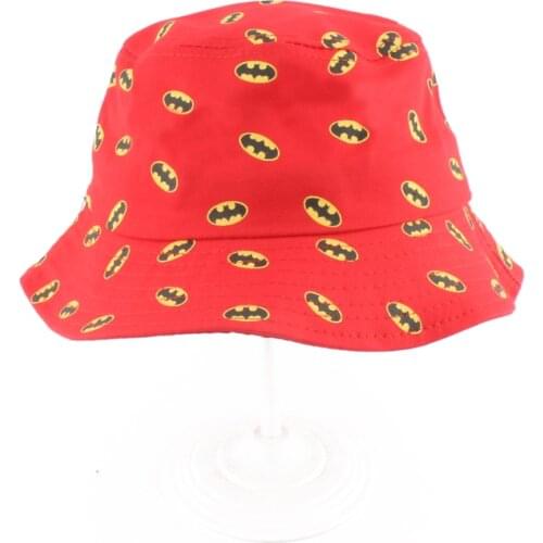 2019 New Cartoon Print Bucket Hat Kids Summer Bucket Cap Boys Girls Fisherman Bob Hat 2-5T Hot Sale