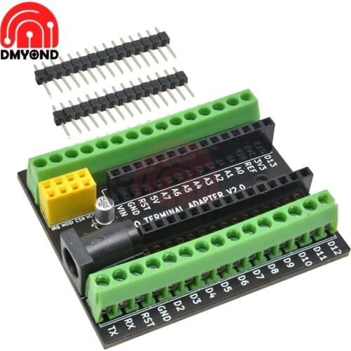 Nano Terminal Expansion Adapter Board Logic IC for Arduino Nano V3.0 AVR ATMEGA328P with NRF2401+ Expansion Interface DC Power