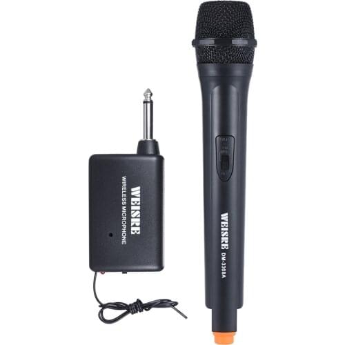 Handheld Wireless Unidirectional Dynamic Microphone Voice Amplifier for Karaoke Meeting Ceremony Promotion Yellow Blue Random