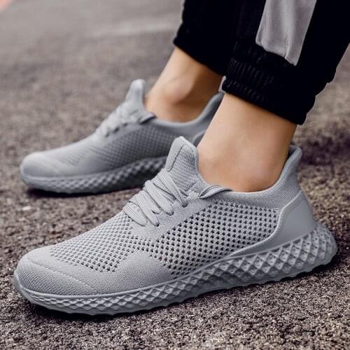 Factory Direct New Style Summer Fly Woven Men Shoes Breathable Rubber Shoes Sneakers Wear-Resistant Casual Running Shoes Mesh Sh