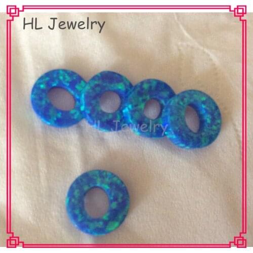 Synthetic Opal Letter Wholesale OP05 Pacific Blue 10MM O Capital Letter Opal Pendant