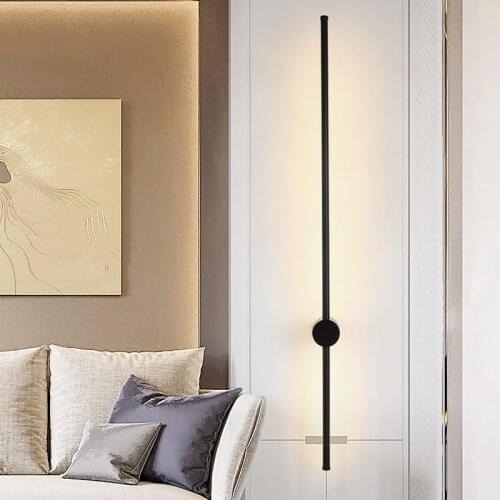 Modern LED Wall Lamp Long Hanging Lights Simple Nordic Living Room Sofa Background Wall Light Bedroom Bedside Floor Lamp