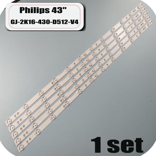 New 5 PCS 12LED LED backlight strip for 43PUS6551 43PUS6401 LB43014 V0_00 43PUS6501 43PUS6101 43PUS6201 TPT430U3 43PUH6101