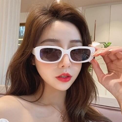 Vintage Small Sunglasses for Men Women Retro Brand Designer Rectangle Sun Glasses Gradient Shades Classic Sunglass UV400