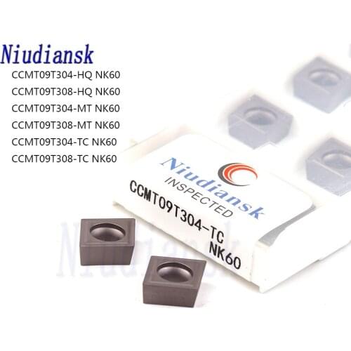 10pcs CCMT09T304 HQ MT TC NK60 CCMT09T308 HQ MT TC NK60 Lathe Carbide inserts Cermet material CNC machine tools Turning inserts