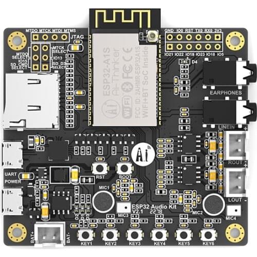 WiFi + Bluetooth module ESP32 serial to WiFi / Anxin ESP32-Aduio-Kit audio development board