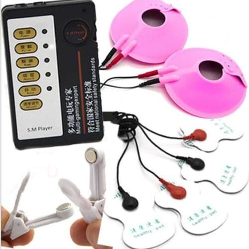 BDSM Electric Shock Nipple Clamps /Pads Breast Clip Accessories ,Orgasm Masturbation Massage,Medical Themed Sex Toys