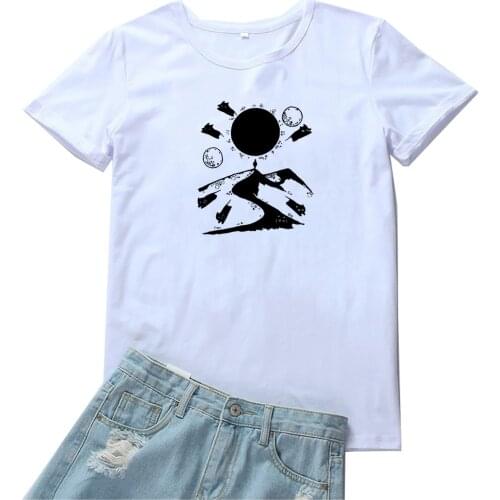 Spread Out In All Directions Tee Shirt Femme Cute Black Kitty Pattern Women T Shirt Cotton Harajuku Tide Tshirt Women Clothing