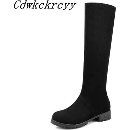 Women Boots Autumn and winter New pattern Thick bottom Square following Comfortable Leisure time Keep warm High cylinder boots