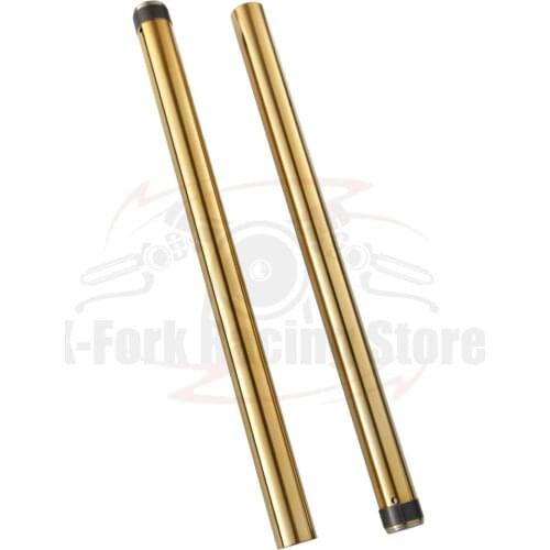 Golden Front Fork Inner Tubes 1 Pair Pipes For Kawasaki ZR1100 Zephyr 1992-2006 93 94 95 96 97 98 99 2000 01 43x640mm 44013-1373