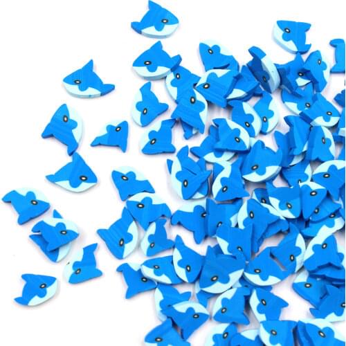 100g/lot Blue Shark Polymer Soft Clay Dolphin Slices Sprinkles for Arts Decoration Crafts Filler Accessories