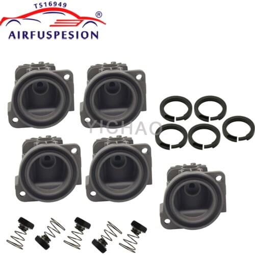 5 sets Air Compressor Pump Cylinder Head + Piston Ring + Spring Plug For Mercedes W220 W211 For Audi A6 C5 A8 D3 2203200104