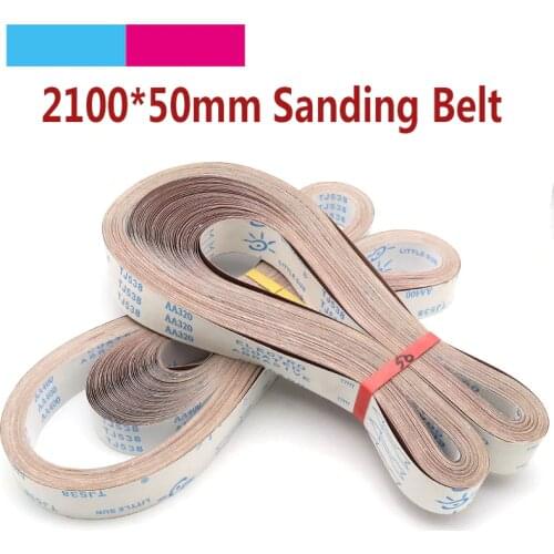 5pcs 2100x50mm Sanding Belt 120 to 600 Grit Soft Cloth Abrasive Belt Sander Polishing Machine For Steel Wood Jade