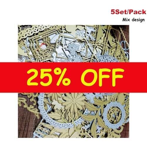 5 Set/pack Metal Cutting Dies Stencils For DIY Scrapbooking Decorative Embossing Handcraft Die Cutting Template
