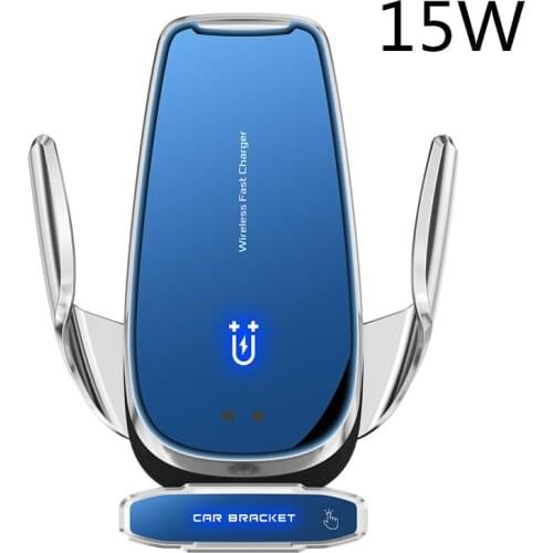 Wireless charger car phone holder smart induction 15W fast charging for iphone 13/12/11/8Plus Samsung S8/9 Huawei P40 Xiaomi 10