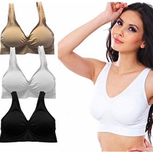 Women Rimless Bras Underwear Wireless Bra Seamless Bra Plus Size white black Khaki 4XL 5XL