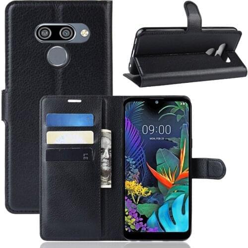 10pcs/lot phone case Litchi Lychee Wallet Leather Cover TPU case For LG K50 Stylo 5 4 K40 G7 G8 Q7 V50 V40 ThinQ 5G