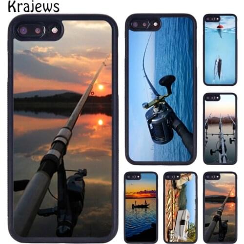 Krajews Hunting Fishing Rods Phone Case For iPhone X XR XS 11 12 Pro MAX 5 6 6S 7 8 Plus Samsung Galaxy S7edge S8 S9 S10