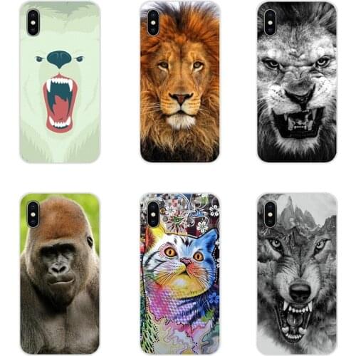 For Xiaomi Redmi 4A S2 Note 3 3S 4 4X 5 Plus 6 7 6A Pro Pocophone F1 Mobile Phone Bag Case New Jungle Animal Wolf Tiger lion cat