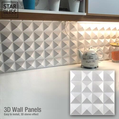 30x30cm 3D tile panel mold plaster wall 3D wall stickers living room 3D wallpaper mural bathroom kitchen accessories outdoor