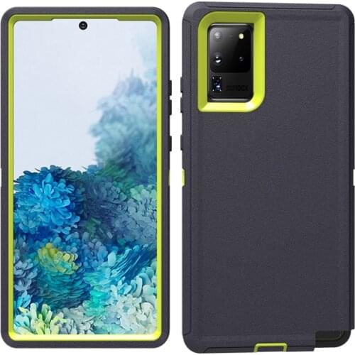 3 in 1 Hybrid Shockproof Defender Cover For Samsung S10 S21 S20 FE Plus Armor Bracket Case Galaxy Note 20 Ultra Protection Case