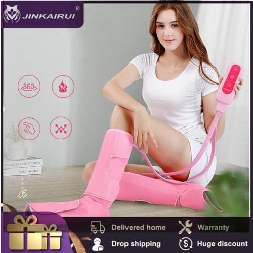 Jinkairui Multi-function Beautiful Leg Massager Curves 360° Wrap Air Pressure Circulation Massage Physiotherapy Electric Heating
